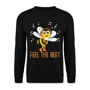 Music Bee Lover - Unisex Sweatshirt - black - Front - Alina (178cm) & Michal (187cm)