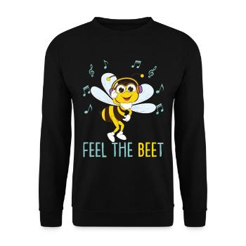 Musique d’abeille mignonne - Sweat-shirt Unisexe - noir - Devant - Alina (178cm) & Michal (187cm)