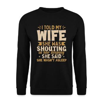 Geburtstag Papa Papa Vater Geschenk - Unisex Pullover - Schwarz - Vorne - Alina (178cm) & Michal (187cm)