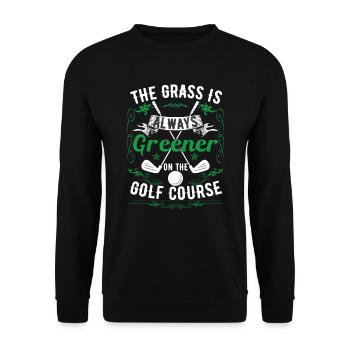 L’herbe est toujours plus verte sur le terrain de golf - Sweat-shirt Unisexe - noir - Devant - Alina (178cm) & Michal (187cm)