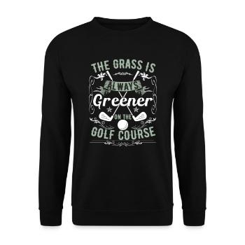 L’herbe est toujours plus verte sur le terrain de golf - Sweat-shirt Unisexe - noir - Devant - Alina (178cm) & Michal (187cm)