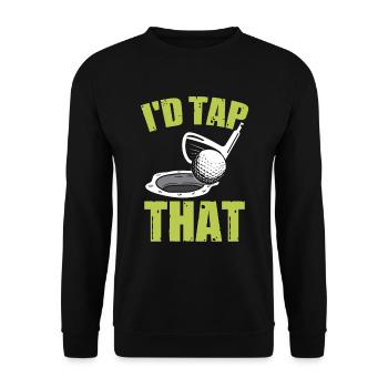 Ich würde darauf tippen - Unisex Pullover - Schwarz - Vorne - Alina (178cm) & Michal (187cm)