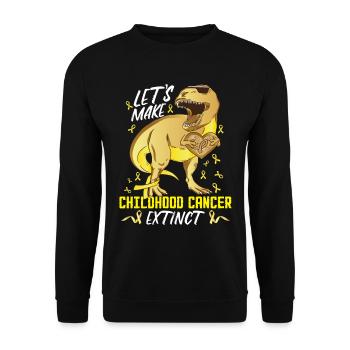 Lasst uns Krebs im Kindesalter ausrotten lassen - Unisex Pullover - Schwarz - Vorne - Alina (178cm) & Michal (187cm)