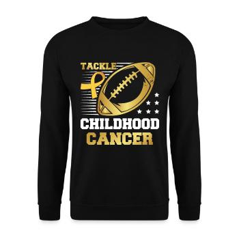 Tackle Childhood Cancer - Unisex Sweatshirt - black - Front - Alina (178cm) & Michal (187cm)