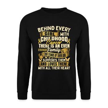 Famille de sensibilisation au cancer infantile - Sweat-shirt Unisexe - noir - Devant - Alina (178cm) & Michal (187cm)