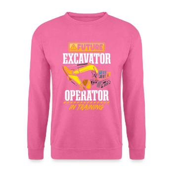 Future Excavator Operator - Unisex Sweatshirt - pink - Front