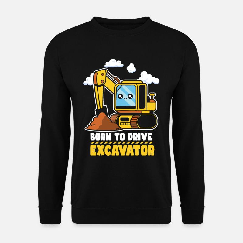 Construction Vehicle Excavator - Unisex Sweatshirt - black
