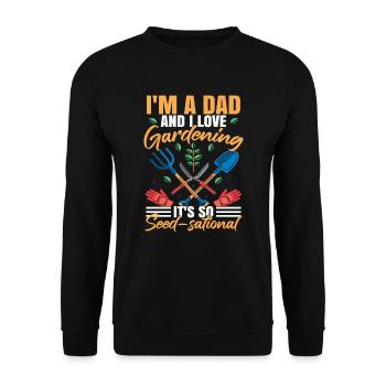 Drôle papa Blagues Pun Lover - Sweat-shirt Unisexe - noir - Devant - Alina (178cm) & Michal (187cm)