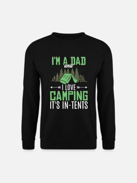 Dad Camping Joke Father's Day - Unisex Sweatshirt - black