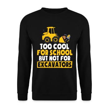 School Excavator Funny Toddler - Unisex Sweatshirt - black - Front - Alina (178cm) & Michal (187cm)