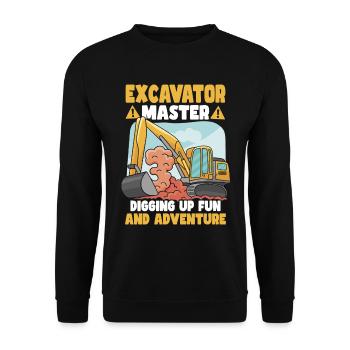 Excavator Master - Unisex Sweatshirt - black - Front - Alina (178cm) & Michal (187cm)