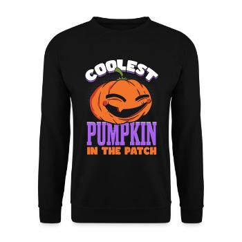 La citrouille la plus cool du patch - Sweat-shirt Unisexe - noir - Devant - Alina (178cm) & Michal (187cm)
