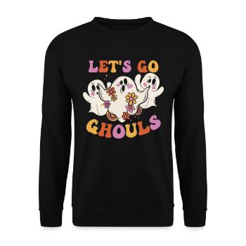 Let's Go Ghouls Halloween - Unisex Sweatshirt - black - Front - Alina (178cm) & Michal (187cm)