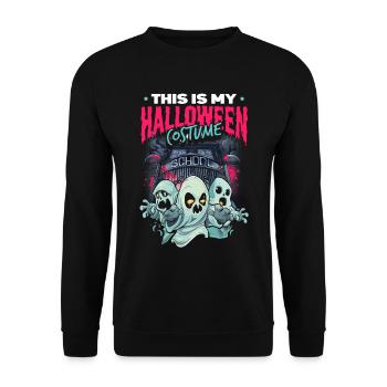 This Is My Halloween Costume - Unisex Sweatshirt - black - Front - Alina (178cm) & Michal (187cm)