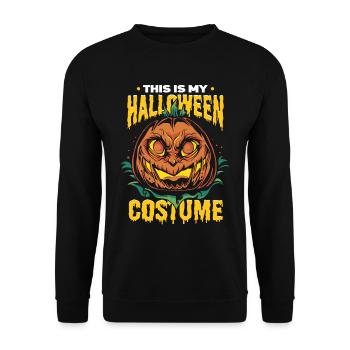 Pumpkin Halloween Costume - Unisex Sweatshirt - black - Front - Alina (178cm) & Michal (187cm)