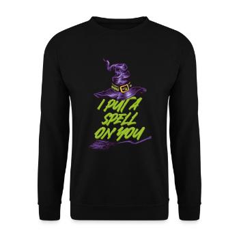 Halloween Witch I Put A Spell On You - Unisex Sweatshirt - black - Front - Alina (178cm) & Michal (187cm)