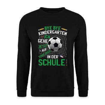 Einschulung Schultüte Schulanfang Schulkind - Unisex Pullover - Schwarz - Vorne - Alina (178cm) & Michal (187cm)