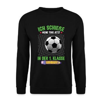 Schulanfang 2023 - Unisex Pullover - Schwarz - Vorne - Alina (178cm) & Michal (187cm)