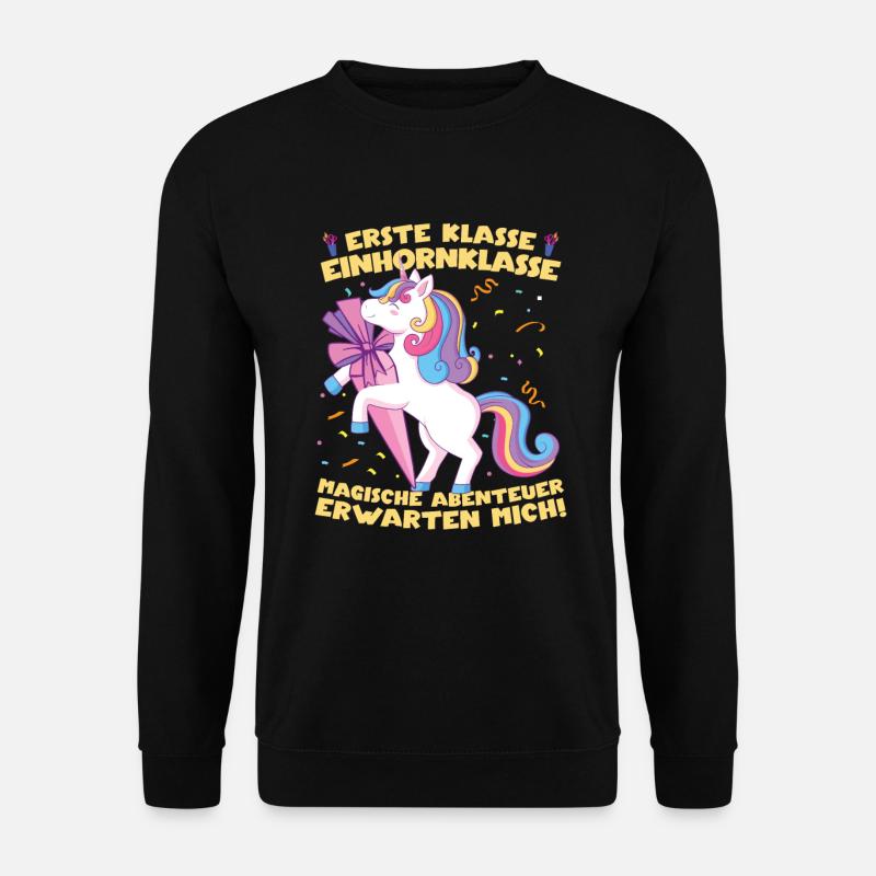 Erste Klasse Einhornklasse - Unisex Pullover - Schwarz