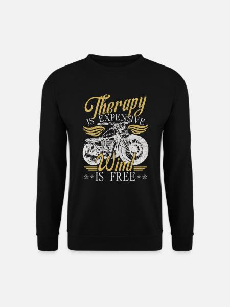 Motorrad Lustiger Humor Biker - Unisex Pullover - Schwarz