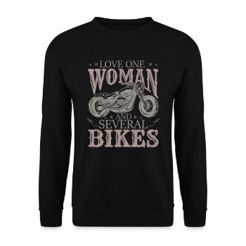 J’aime plusieurs vélos - Sweat-shirt Unisexe - noir - Devant - Alina (178cm) & Michal (187cm)