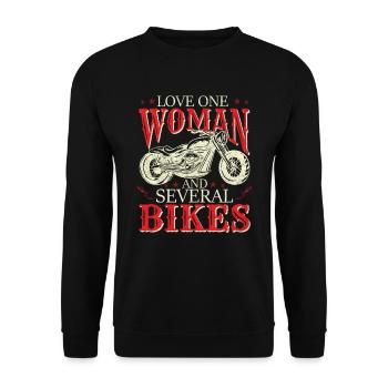 Love Several Bikes - Unisex Sweatshirt - black - Front - Alina (178cm) & Michal (187cm)