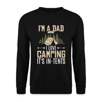 Je suis papa et j’adore le camping - Sweat-shirt Unisexe - noir - Devant - Alina (178cm) & Michal (187cm)