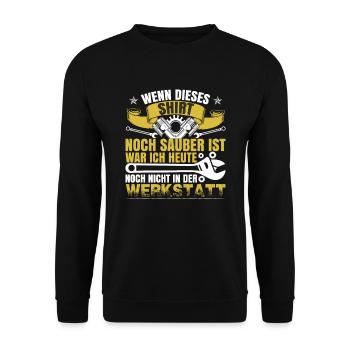 Werkstatt Geschenk Werkzeug Auto Mechaniker - Unisex Pullover - Schwarz - Vorne - Alina (178cm) & Michal (187cm)