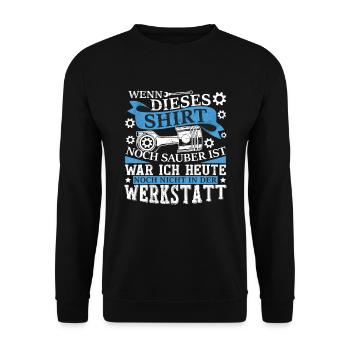 Automechaniker Werkstatt Autoschrauber - Unisex Pullover - Schwarz - Vorne - Alina (178cm) & Michal (187cm)