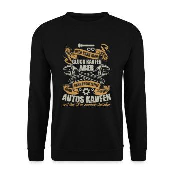 KFZ Mechaniker Sprüche Werkstatt - Unisex Pullover - Schwarz - Vorne - Alina (178cm) & Michal (187cm)