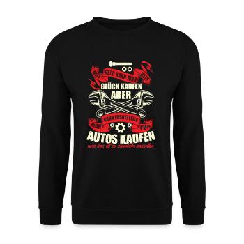KFZ Mechaniker Auto Werkstatt - Unisex Pullover - Schwarz - Vorne - Alina (178cm) & Michal (187cm)