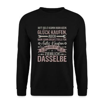 Lustiges Tuner Tuning Schrauber - Unisex Pullover - Schwarz - Vorne - Alina (178cm) & Michal (187cm)