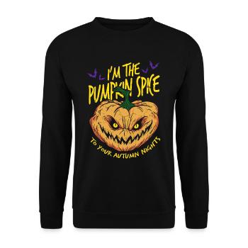 I'm The Pumkin Spice To Your Autmn Nights - Unisex Sweatshirt - black - Front - Alina (178cm) & Michal (187cm)