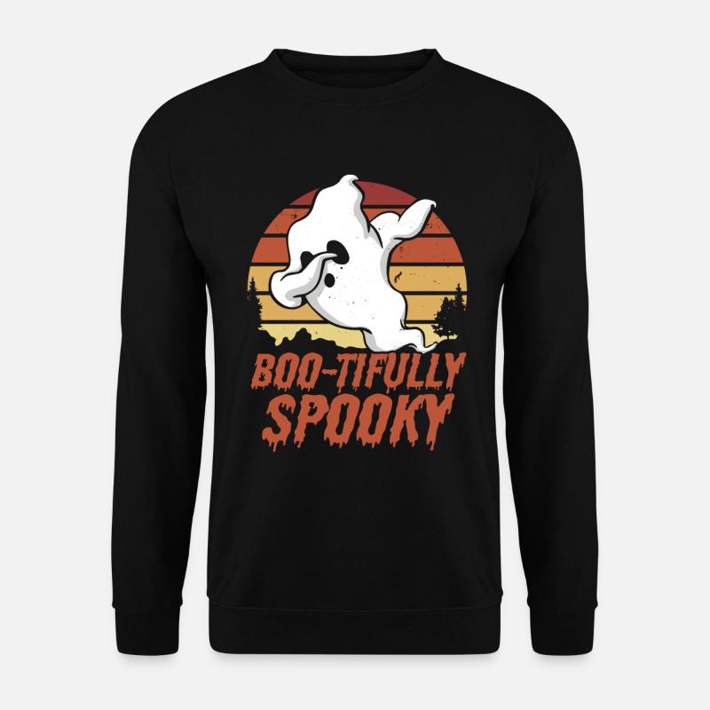 Cute Spooky Ghost Halloween - Unisex Sweatshirt - black