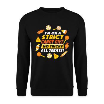 Funny Candy Halloween Costume - Unisex Sweatshirt - black - Front - Alina (178cm) & Michal (187cm)
