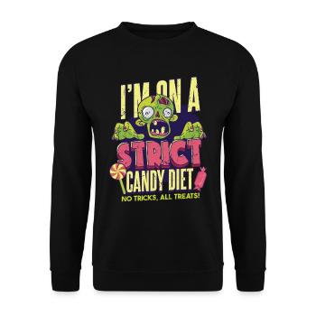 Zombie Halloween Candy - Unisex Sweatshirt - black - Front - Alina (178cm) & Michal (187cm)