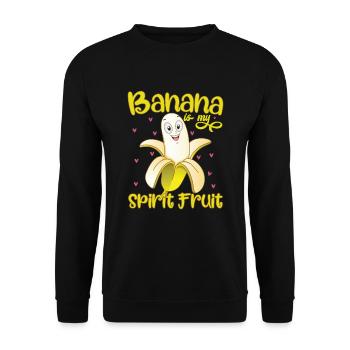 Banana Is My Spirit Fruit - Unisex Sweatshirt - black - Front - Alina (178cm) & Michal (187cm)