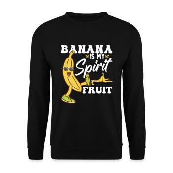 Banana Is My Spirit Fruit - Unisex Sweatshirt - black - Front - Alina (178cm) & Michal (187cm)