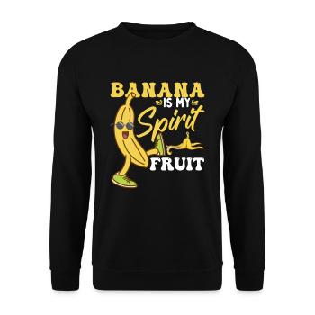 Banana Lover Quote Fruit - Unisex Sweatshirt - black - Front - Alina (178cm) & Michal (187cm)