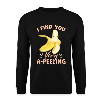 Banane Fruit Femmes Banane - Sweat-shirt Unisexe - noir - Devant - Alina (178cm) & Michal (187cm)