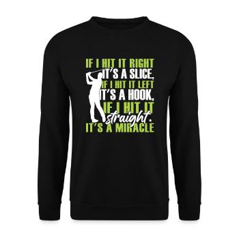 Drôle de joueur de golf - Sweat-shirt Unisexe - noir - Devant - Alina (178cm) & Michal (187cm)