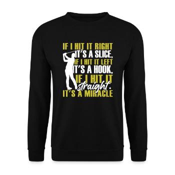 Golf - Unisex Sweatshirt - black - Front - Alina (178cm) & Michal (187cm)