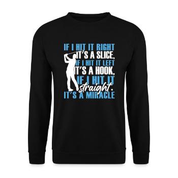 Accessoires de golf Drôle - Sweat-shirt Unisexe - noir - Devant - Alina (178cm) & Michal (187cm)