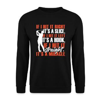 Golfen Humor Golfer - Unisex Pullover - Schwarz - Vorne - Alina (178cm) & Michal (187cm)