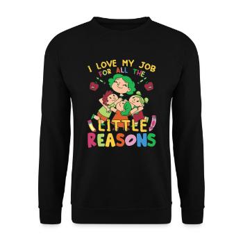 Journée nationale des enseignants - Sweat-shirt Unisexe - noir - Devant - Alina (178cm) & Michal (187cm)