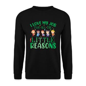 Enseignante en éducation spécialisée de la petite enfance - Sweat-shirt Unisexe - noir - Devant - Alina (178cm) & Michal (187cm)