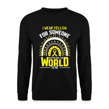 I Wear Yellow For Someone Sarcoma Cancer - Unisex Sweatshirt - black - Front - Alina (178cm) & Michal (187cm)