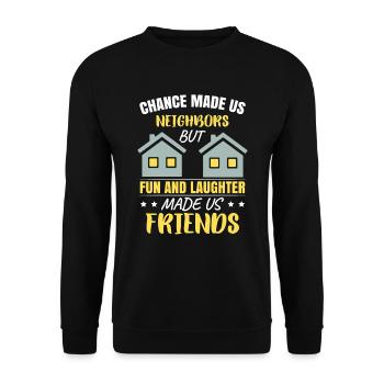 Voisinage des amis - Sweat-shirt Unisexe - noir - Devant - Alina (178cm) & Michal (187cm)