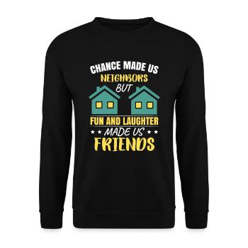 Voisinage des amis - Sweat-shirt Unisexe - noir - Devant - Alina (178cm) & Michal (187cm)