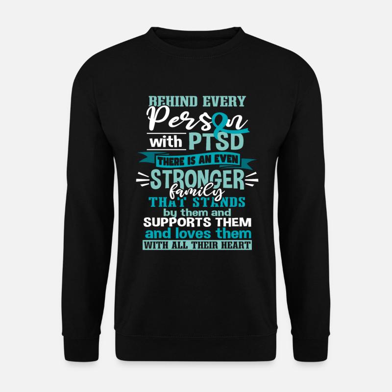 Support PTSD Awareness - Unisex Sweatshirt - black